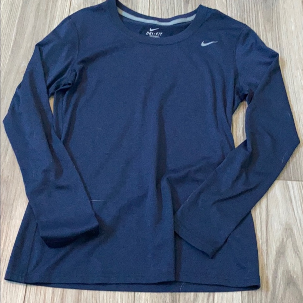 Nike Women’s Navy Blue Dri-Fit Long Sleeve